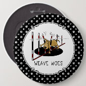 ウィーブウォーズ – 敏捷性におもしろい刺さった犬の輪 缶バッジ (正面&裏面)