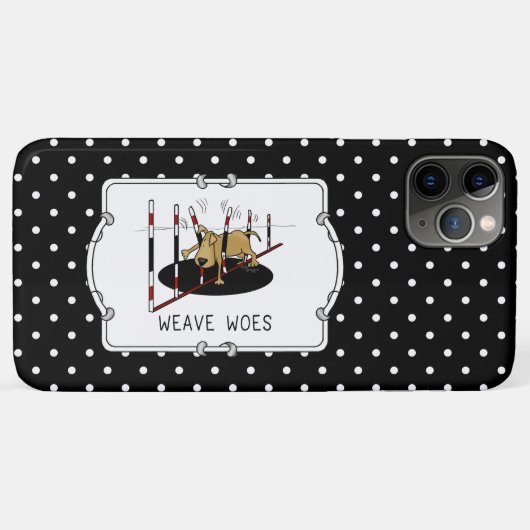 ウィーブウォーズ – 敏捷性におもしろい刺さった犬の輪 Case-Mate iPhoneケース (裏面(横))