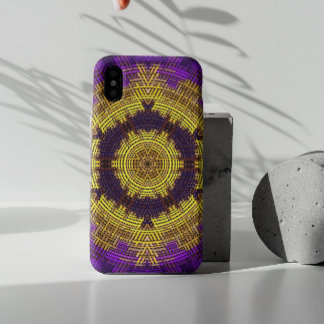 ウィーブマンダライエローと紫 iPhone 11 ケース