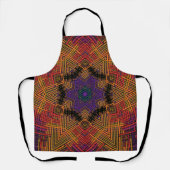 ウィーブマンダライエローオレンジと紫 エプロン (正面)