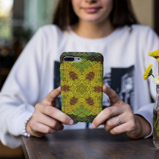 ウィーブマンダライエローグリーンとオレンジ Case-Mate iPhoneケース