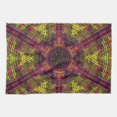 ウィーブマンダライエローピンクと紫 キッチンタオル (横)