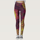 ウィーブマンダライエローピンクと紫 レギンス (正面)