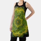 ウィーブマンダラグリーンイエローとブラック エプロン (インサイチュ)