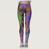 ウィーブマンダラグリーンピンクとブルー レギンス (正面)