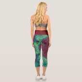 ウィーブマンダラグリーンブルーとレッド カプリレギンス (裏面)