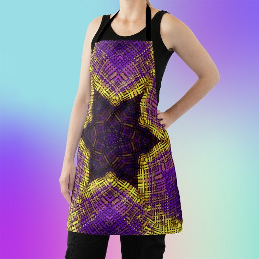 ウィーブマンダラパープルとイエロー エプロン