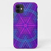 ウィーブマンダラパープルピンクとブルー Case-Mate iPhoneケース (裏面)