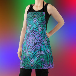 ウィーブマンダラピンクとブルー エプロン