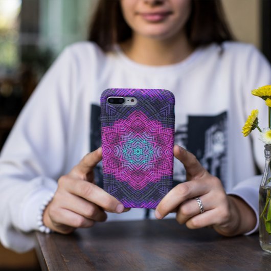 ウィーブマンダラピンクパープルとブルー Case-Mate iPhoneケース