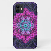 ウィーブマンダラピンクパープルとブルー Case-Mate iPhoneケース (裏面)
