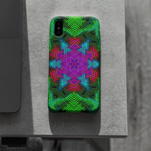 ウィーブマンダラピンクブルーとグリーン Case-Mate iPhoneケース