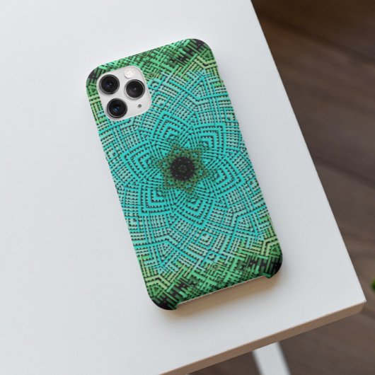 ウィーブマンダラブルーとグリーン Case-Mate iPhoneケース