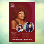 ウィーブ ウィッグ サロンサービス 窓用シール ウィンドウサイン (シート3)