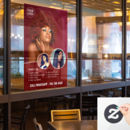 ウィーブ ウィッグ サロンサービス 窓用シール ウィンドウサイン