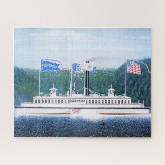 ウィーホーケンのスチームフェリー1868 ジグソーパズル (横)