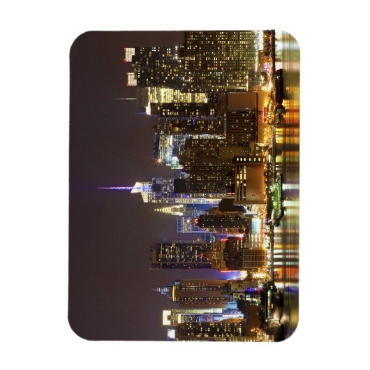 ウィーホーケン・ニュージャージーから見たミッドタウン・マンハッタン マグネット (縦)