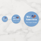 ウィーラブアメリカ名前をカスタムする コンフェッティ (裏面)