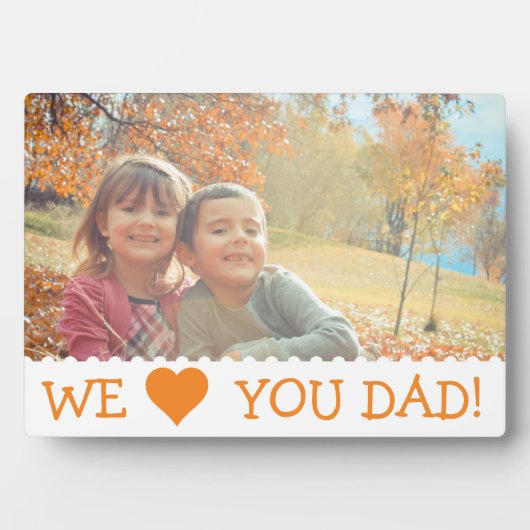 ウィーラブユーパパカスタム フォトプラーク (正面)