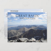 ウィーラーピークサミッ素晴らしトビューバネットNP，ネバダ ポストカード (正面/裏面)