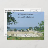 ウィールプール噴水セントジョセフ、ミシガン州MI ポストカード (正面/裏面)