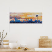 ウィーンとオクトバーフェストとミュンヘンのスカイライン ポスター (キッチン)