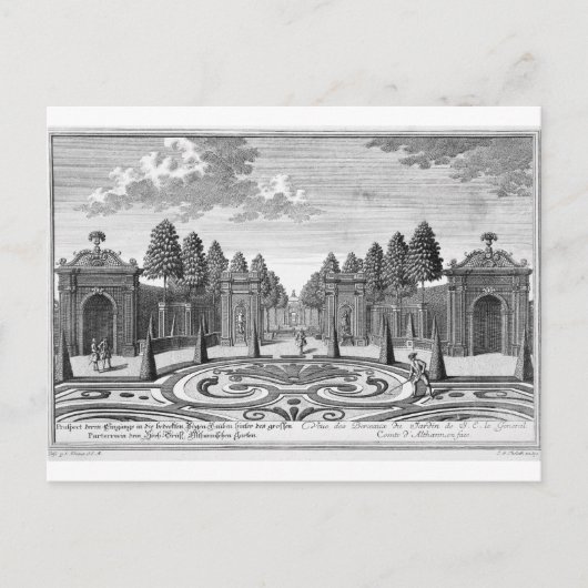 ウィーンのアルタン伯爵の庭園 ポストカード (正面)