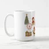 ウィーンのクリスマス水彩画 - 暖かなオーストリアの冬 コーヒーマグカップ (左)