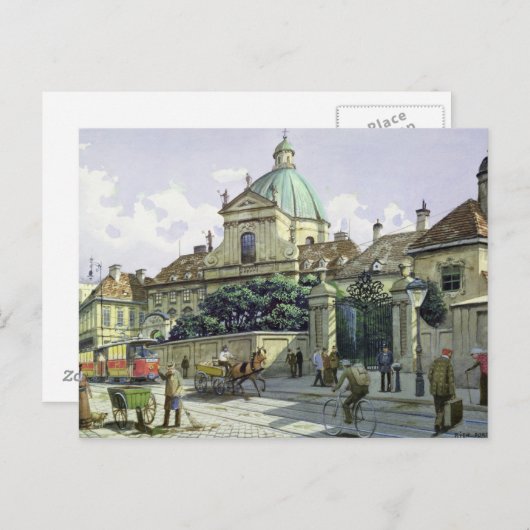 ウィーンのベルヴェデーレ宮殿の下 ポストカード (正面/裏面)