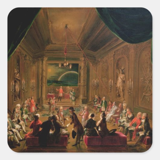 ウィーンのマソニックでの入会式 スクエアシール (正面)