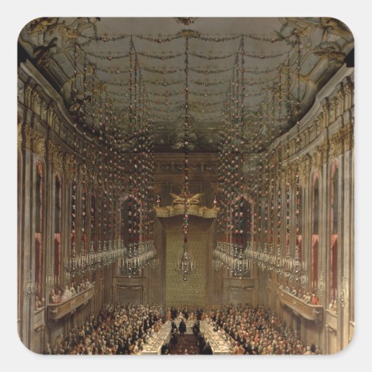 ウィーンのレドゥテンサールでの宴会， 1760 スクエアシール (正面)