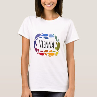 ウィーンの名前ウィーンカラフルという名前のかわいい贈り物 Tシャツ