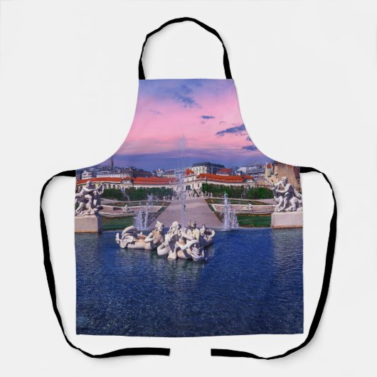 ウィーンの噴水に沈む夕日 エプロン (正面)