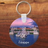 ウィーンの噴水に沈む夕日 キーホルダー (正面)