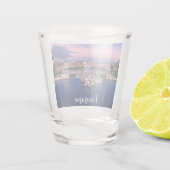 ウィーンの噴水に沈む夕日 ショットグラス (裏面)