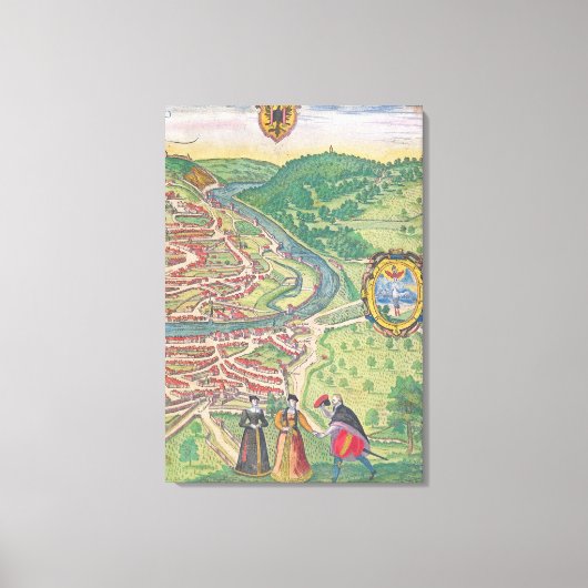 ウィーンの地図 キャンバスプリント (正面)