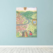 ウィーンの地図 キャンバスプリント (インサイチュ (ウッドフロア))