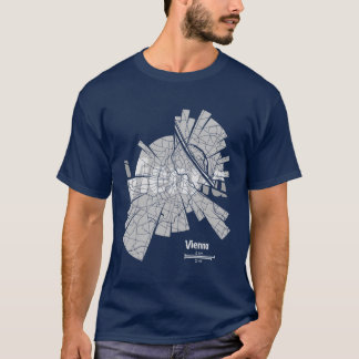 ウィーンの地図Tシャツ Tシャツ