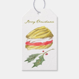 ウィーンの渦巻きビスケットのクリスマスイラスト ギフトタグ