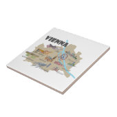 ウィーンオーストリアの地図の概観 タイル (側面)