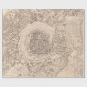 ウィーンオーストリアアンティーク地図（1844年）ヴィンテージワイン  ラッピングペーパー (フラット)