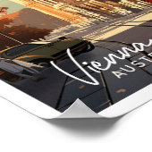 ウィーンオーストリアアートヴィンテージトラベルイラストレーション ポスター (角)