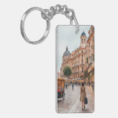 ウィーンオーストリアウォーターカラーキーチェーン キーホルダー (正面左)