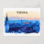 ウィーンオーストリアウォーターカラーシティビュー ポストカード (正面)