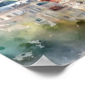 ウィーンオーストリアウォーター絵を描カラーズパノラマビュー ポスター (角)