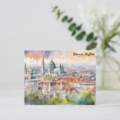 ウィーンオーストリアウォーター絵を描カラーズパノラマビュー ポストカード (スタンド正面)