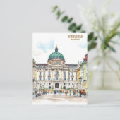 ウィーンオーストリアウォーター絵を描カラー ポストカード (スタンド正面)