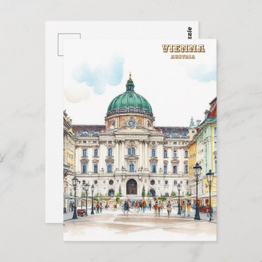 ウィーンオーストリアウォーター絵を描カラー ポストカード (正面/裏面)