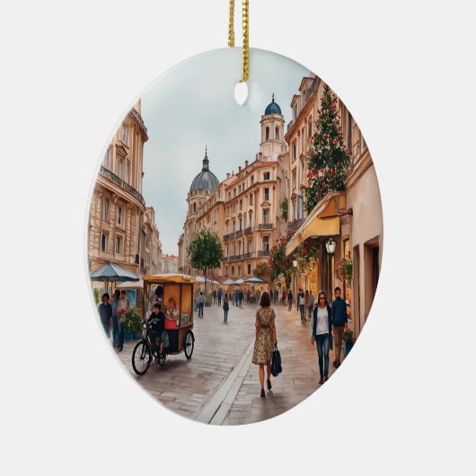 ウィーンオーストリアウォーター色 セラミックオーナメント (右)