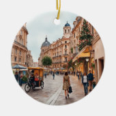 ウィーンオーストリアウォーター色 セラミックオーナメント (正面)